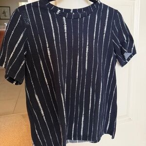 Banana Republic Blue Striped T-shirt, Size Small